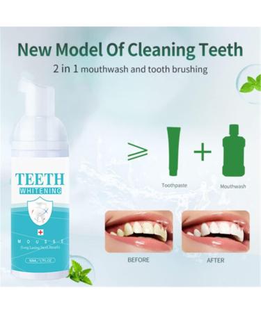 Teeth Whitening Mousse Teeth Whitening Foam Toothpaste Intensive Stain Removal Toothpaste Cleansing Foam Best Whitening Toothpaste Travel Friendly Easy To Use Ultra-fine Mousse Foam (3) - Buy Online on GoSupps.com
