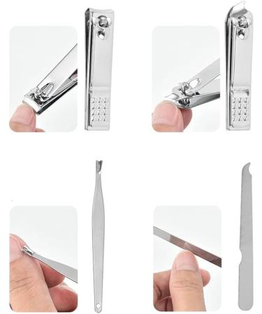 Nail Clippers Set Manicure Pedicure Built-in Nail File Home Travel Suitable for Gifts Mini 8-Piece Set Black - Buy Online on GoSupps.com