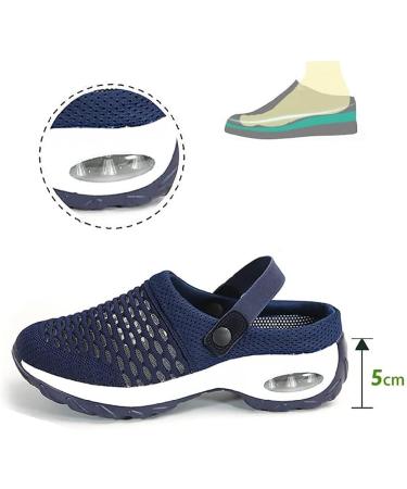 YUEWS Women Diabetic Walking Air Cushion Orthopedic Slip-On Shoes - Arch Support Mesh Mules Sandals - Buy Online on GoSupps.com