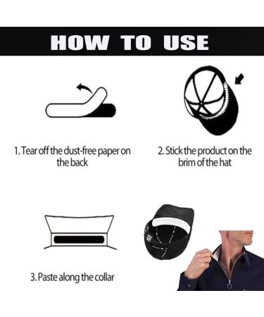 40-Piece Hat Sweat Protector & Cleaner Set - Disposable Collar & Neck Liner Pads for Preventing Sweat Stains - Stay Dry Technology (White & Black) - Buy Online on GoSupps.com