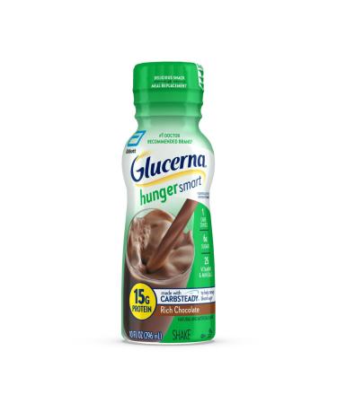 Glucerna Hunger Smart Shake Rich Chocolate 10 Ounce Bottles 12 count