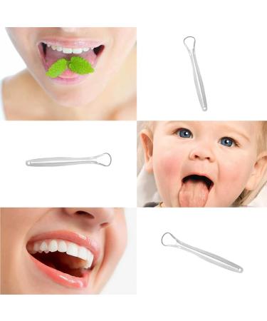 Xujlrl 4-Piece Stainless Steel Tongue Cleaner Set - Effective Tongue Scraper for Fresh Breath - Ideal for Adults & Children - Buy Online on GoSupps.com