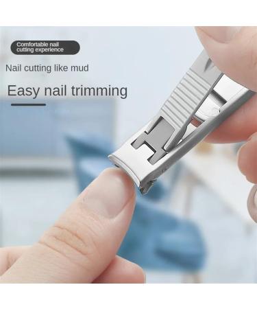 Stainless Steel Nail Clipper Double-Ended Dual-Purpose Thin Portable Folding Nail Scissors Nail Clippers Manicure Tools (Color : Silver and Nail File) - Buy Online on GoSupps.com