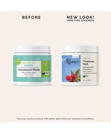 Sky Organics Curl Care Bio-Based Treatment Mask - USDA Certified, Repair, Strengthen, Soften Curls - 8 fl. Oz - Buy Online on GoSupps.com