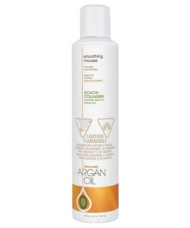 One 'n Only Argan Oil Smoothing Mousse  Firm Hold that Provides Volume and Frizz Control  Helps Combat Signs of Aging Hair  Delivers Shines and Smoothness  8.8 Ounces