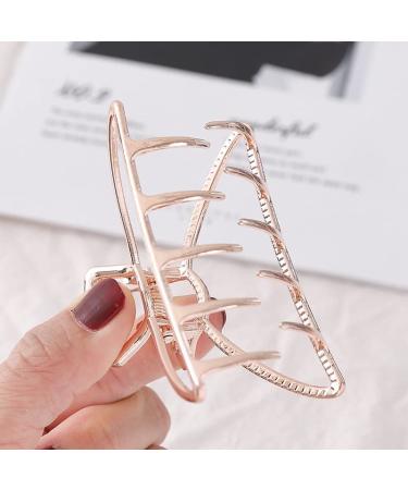 MIAO YUAN 3 Metal Hair Claws Set - 8 Barrettes for Thick and Normal Hair (Gold, Silver, Rose Gold, Gun-Black) - Stylish Jaw Clamps and Hairpins - Buy Online on GoSupps.com