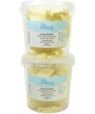 Unrefined Cocoa Butter 1kg (2X500g) - 100% Natural and Pure - Pack of 1 - Buy Online on GoSupps.com