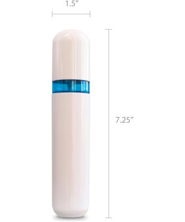 Eurow Shatter-Proof Travel Bottle with Pump & Airtight Lid - 100ml/3.4oz White & Blue | Perfect for International Shipping - Buy Online on GoSupps.com