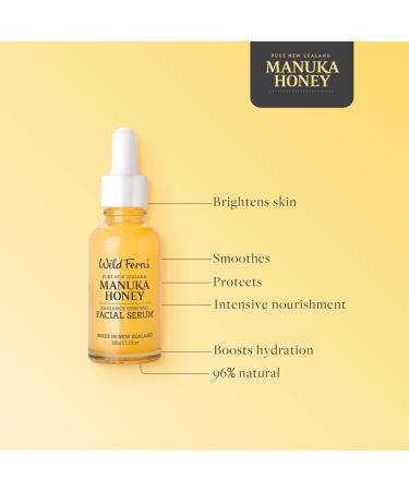 Wild Ferns Manuka Honey Radiance Renewal Facial Serum 30ml | 96% Natural - Buy Online on GoSupps.com