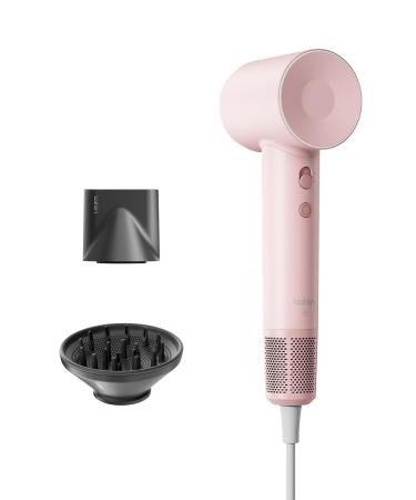 Laifen Hair Dryer Swift SE 200 Million Negative Ionic Blow Dryer with 105 000 RPM Brushless Motor 1400W Powerful Fast Drying High-Speed Low Noise Hairdryer with Magnetic Nozzle & Diffuser (Pink)