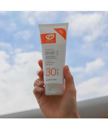 Green People Scent Free Sun Cream SPF30 200ml - Organic Sunscreen for Sensitive Skin | Non Greasy, Reef Safe, Cruelty Free | Eczema Friendly | Face & Body - Buy Online on GoSupps.com
