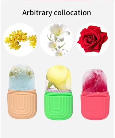 H&J Ice Cube Roller Massager - Natural Facial & Neck Care Reduce Eye Puffiness & Migraine Pain BPA Free Silicone Ice Mold (Purple & Green - Buy Online on GoSupps.com