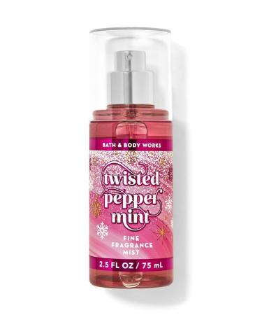 Bath & Body Works Fine Fragrance Mist Travel Size Mini Purse Spray 2.5 Ounce (Twisted Peppermint) 1 pack