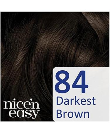 Clairol Nice'n Easy No Ammonia Hair Dye 84 Darkest Brown - Pack of 1 - Buy Online on GoSupps.com