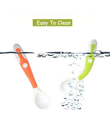 Travel Safe Baby Utensils Set - Toddler Feeding Training Spoons with Easy Grip & Bending Function (Green/Red 2 Pieces) - Buy Online on GoSupps.com