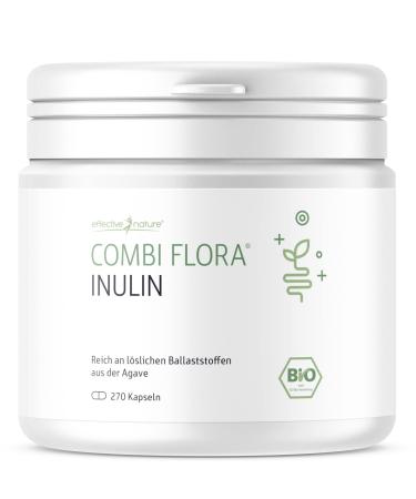 Effective Nature Bio Inulin - 270 Vegan capsules - 100% pure inulin in organic quality - high -dosed with 5 g inulin per day - Natural inulin from the agave