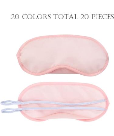 Polyester Blackout Eye Mask - 20 Pack Colorful Sleep Masks for Travel Parties & Games | Comfortable & Adjustable Light Blindfold - Buy Online on GoSupps.com