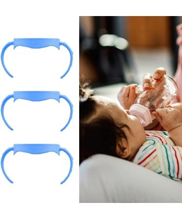 Haowul 5pcs Baby Bottle Handles - Blue Grip Accessories for Wide Mouth PP Glass Baby Feeding Bottles - Buy Online on GoSupps.com