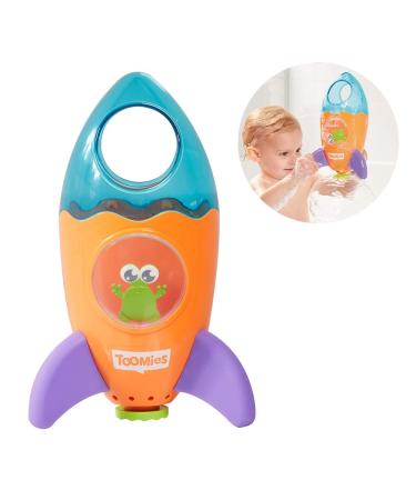 TOMY Toomies Fountain Rocket Baby Bath Toy | Shower Baby Toy for Water Play in the Bath or Pool | Kids Bath Toy Suitable for Toddlers and Children - Boys and Girls 1 2 3 and 4+ Year Olds 16 x 14 x 28 cm Fountain Rocket