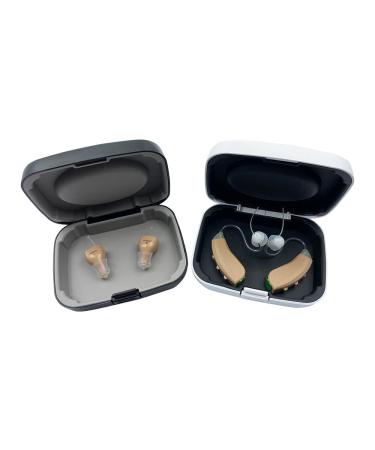 Portable Protective Hearing Aid Case for BTE CIC IIC ITE - Durable Premium Texture Storage (Black) - Buy Online on GoSupps.com