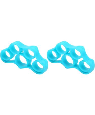 Finger Exerciser Skin Friendly 2Pcs Soft Silicone Finger Trainer Light Portable High Flexibility for Family (Lake Blue 8.8LB) - Buy Online on GoSupps.com