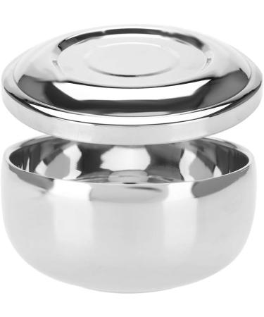 Bowl with Lid Stainless Steel Mens Beard Soap Dish Mug Container - Buy Online on GoSupps.com