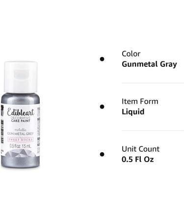 Sweet Sticks Metallic Gun Metal Grey - Edible Art Cake Paint 15ml - Buy Online on GoSupps.com