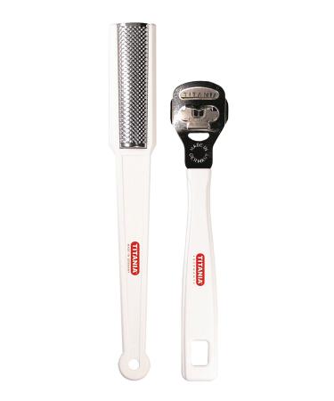 TITANIA Set- Callus Planer Stainless Steel and Callus Rasp 1 Pack (1 x 46 g)