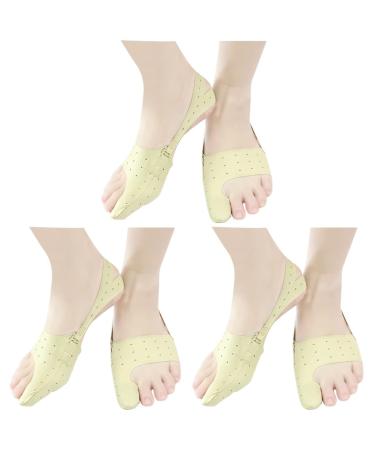 Healifty Correctors Toe Hallux Unisex Straightener Thumb Adult Bunion Valgus Big Orthoticss Foot Orthotics Sx3pcs Light Yellowx3pcs