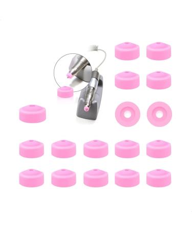 OsirideH2-25pcs Professional Nail Drill Bits Pink Nail Tech Supplies Electric Nail Filer Plastic Cap-Nail Art Tools Drill Dust Collector Dust Stopper Nail Drill Bit -Pink Drill Nail Dust Collectos - Buy Online on GoSupps.com