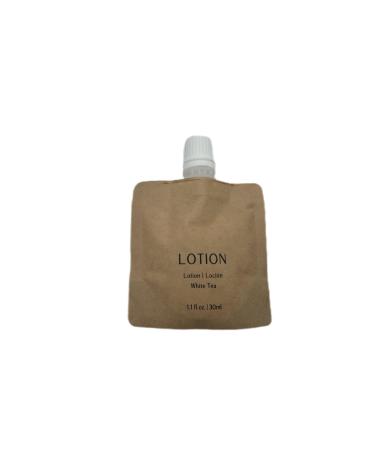 Body Lotion Recyclable Kraft Paper Pouch Bag (100 Pack 1.1oz/30ml)