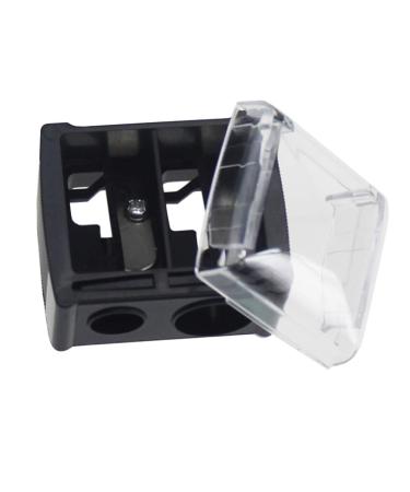 Minkissy Cosmetic Pencil Sharpener Double Hole Handheld Makeup Sharpener School Office Supplies for Eyebrow Lip Liner Eyeliner