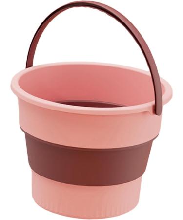 Ioensy Collapsible Bucket Cleaning Bucket Household Laundry Bucket Folding Bucket for Camping Pink - Buy Online on GoSupps.com