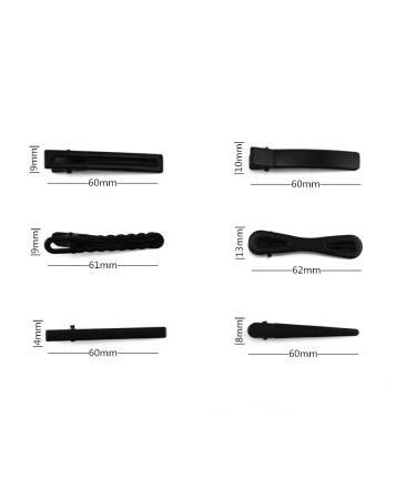 Yueton 12-Pack Black Matte Hair Clips - Alligator Clips for Ladies and Girls - Bride Headwear Edge Clip Bobby Pins - Buy Online on GoSupps.com