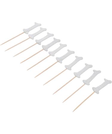 Xcello 100pcs Silver Glitter 1 Cupcake Topper for Simple Operation Birthday Cake and Baby Shower Decorations - Buy Online on GoSupps.com