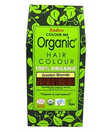 RADICO - 100% natural hair color - Golden blonde - covers gray hair - protects and nourishes - certified by Ecocert - 100 g