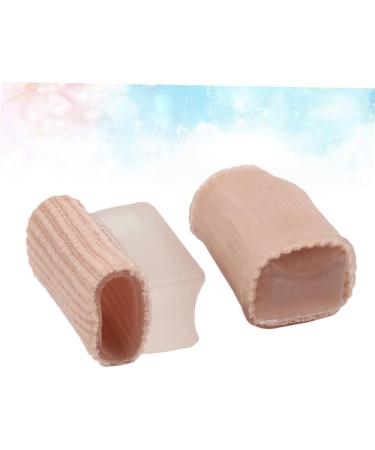 Healifty Silicone Gel Toe Separator Caps - Hammer Toe Sleeves for Toe Cushion Brace and Eversion Correction - 1 Pair Beige - Buy Online on GoSupps.com