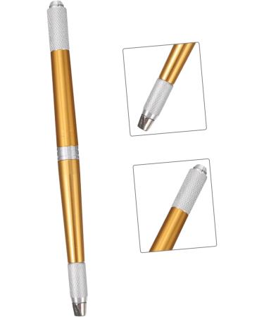 Didiseaon Makeup Aluminium Pencil Make Pen Manual Eyebrow Embroidered Supply Permanent Professional 14.2x0.9cm Golden - Buy Online on GoSupps.com