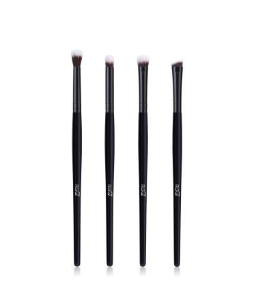 MSQ 4 piece of eye brush brush set make -up eyeshadow brush set make -up blender brush eyes brush sets blending brushes blending eye brush set make -up brush set kit kin shadow brush black pure black - Buy Online on GoSupps.com