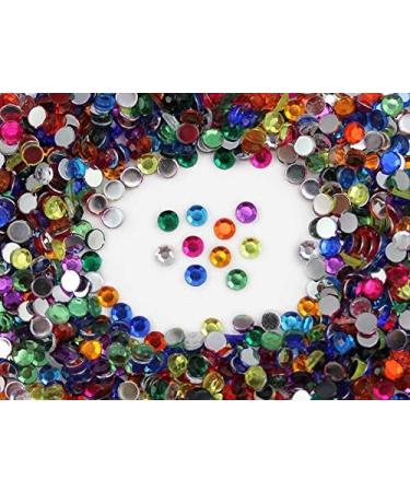 Allstarco 6mm SS30 Green Self Adhesive Acrylic Rhinestones Plastic Face Gems Stick on Body Jewels for DIY Cards and Invitations Crafts