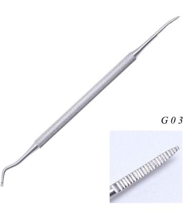 1pcs Dual-Ended Nail Cuticle Pusher Stainless Steel Groove Corrector Trimmer Pedicure Manicure Silver Nail Art Tool SAG01-07 - (Color: G03) - Buy Online on GoSupps.com
