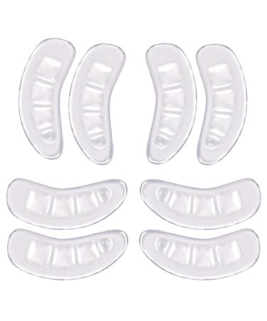 FRCOLOR 8 Pairs Non-Slip Stickers Cushion High Heels Heel Cushion Pads for Shoes Ice Back Toe Cushions for Forefoot Hair Tinsel Pink Glitter Forefoot Cushions Lining Flannel Breathable