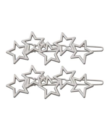 Set of 2 Silver Star Hair Clips - Stylish Hair Accessories for Women | Perfect Hairpins & Clamps - Buy Online on GoSupps.com