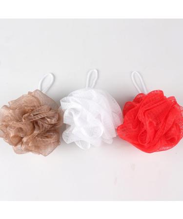 VILLCASE Christmas Bath Loofah Set - 4pcs Kids Holiday Character Mesh Poufs - Santa Claus & Xmas Tree Shower Scrubber & Exfoliator - Buy Online on GoSupps.com