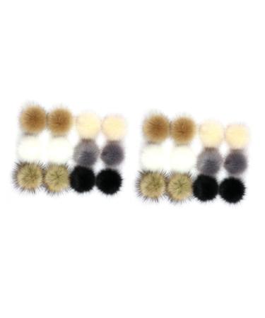 Alipis Earflap 24 Pcs Bag Charms Bag Scarf for Handbags Stuffed Pompom Ball Scarf Pompom Ball Christmas Accessories As Shownx2pcs mediumx2pcs
