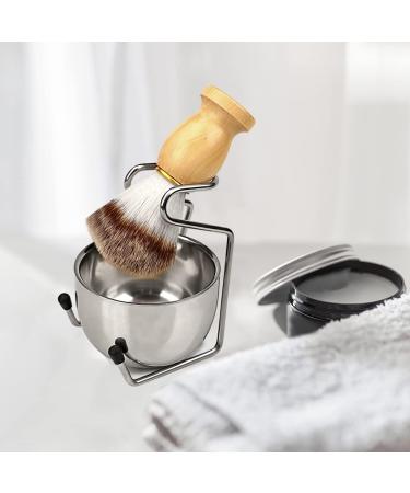 Sanbege 3 Pack Shaving Brush Set Wet Shaving Kit Stainless Steel Shaving Stand with Bowl and Brush for Men - Buy Online on GoSupps.com