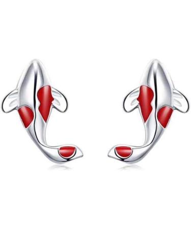Feyley Minimalist Earrings for Women | Trendy Color Matching Pins | Fashionable Fish Stud Earrings | Perfect Couple Jewelry Gifts - Buy Online on GoSupps.com