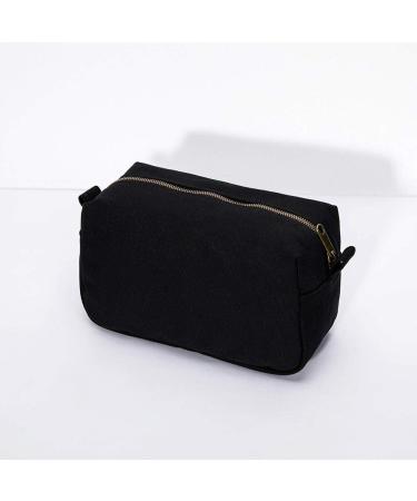 Yonben Small Canvas Makeup Bag - Portable Water-Resistant Toiletry Pouch for Women - Beige - Buy Online on GoSupps.com