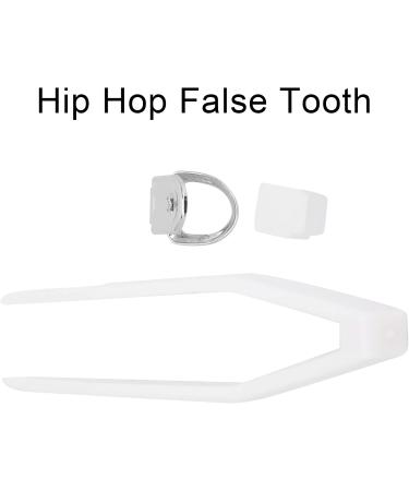Hip Hop Tooth Hip Hop False Tooth Fashionable Hollow Brass for Party for Most Teeth for Daily Use(Silver) - Buy Online on GoSupps.com