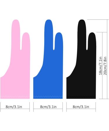 Senhai Digital Artist Gloves for Graphics Tablets 3 Pieces Size 2 Drawing & Painting Finger Gloves in Sapphire Blue Pink & Black - Buy Online on GoSupps.com